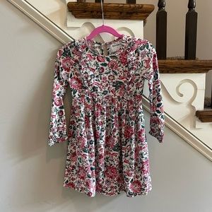 Old Navy Long Sleeve Ruffle Woodland Print Dress with Legging, Size 4T